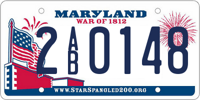 MD license plate 2AB0148