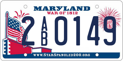 MD license plate 2AB0149