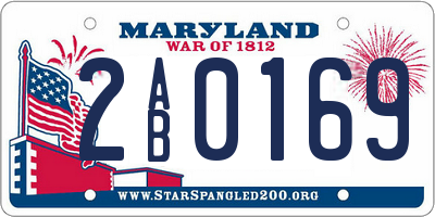 MD license plate 2AB0169