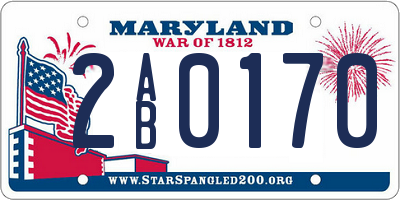 MD license plate 2AB0170