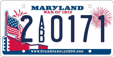 MD license plate 2AB0171