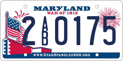 MD license plate 2AB0175