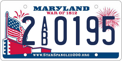 MD license plate 2AB0195