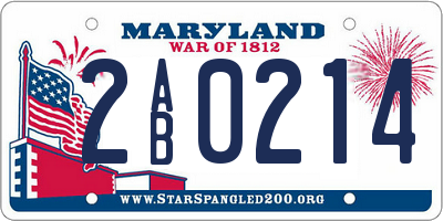 MD license plate 2AB0214