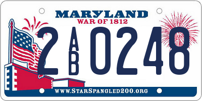 MD license plate 2AB0248