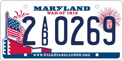 MD license plate 2AB0269