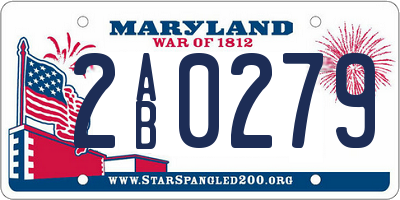 MD license plate 2AB0279