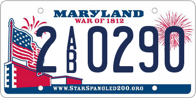 MD license plate 2AB0290