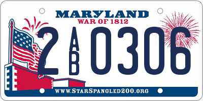 MD license plate 2AB0306