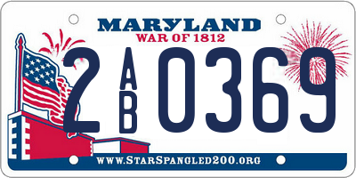 MD license plate 2AB0369