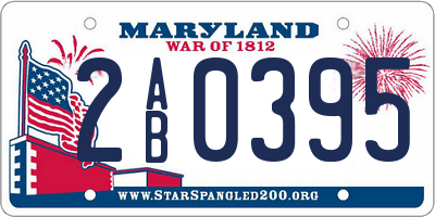 MD license plate 2AB0395