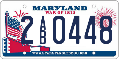 MD license plate 2AB0448