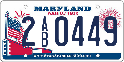 MD license plate 2AB0449