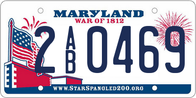 MD license plate 2AB0469