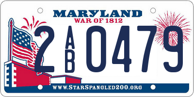 MD license plate 2AB0479