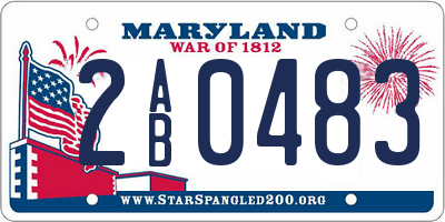 MD license plate 2AB0483
