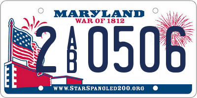 MD license plate 2AB0506