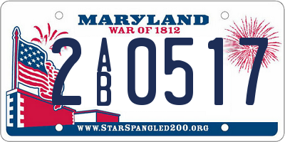 MD license plate 2AB0517