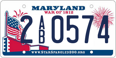 MD license plate 2AB0574