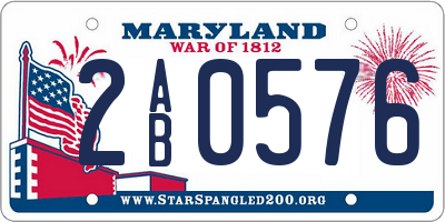 MD license plate 2AB0576
