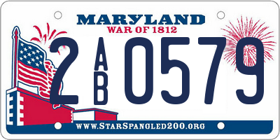 MD license plate 2AB0579