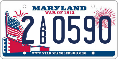 MD license plate 2AB0590