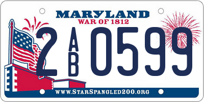 MD license plate 2AB0599
