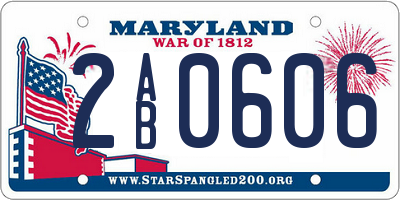 MD license plate 2AB0606