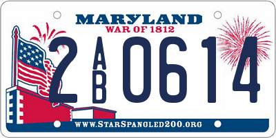 MD license plate 2AB0614