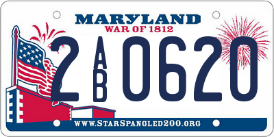 MD license plate 2AB0620