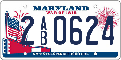 MD license plate 2AB0624