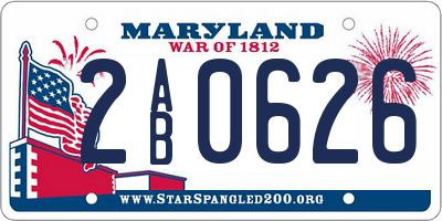MD license plate 2AB0626