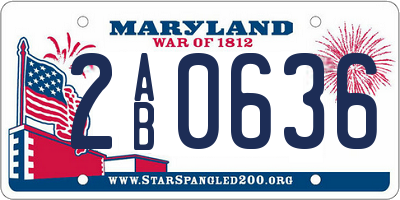 MD license plate 2AB0636
