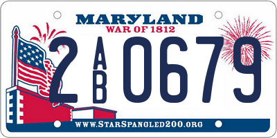 MD license plate 2AB0679