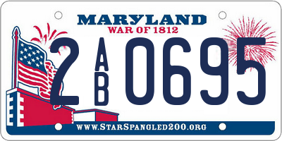 MD license plate 2AB0695