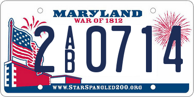 MD license plate 2AB0714