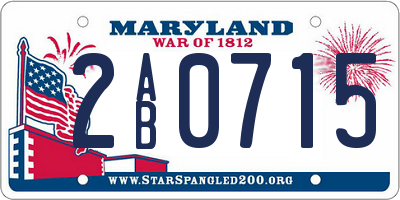MD license plate 2AB0715