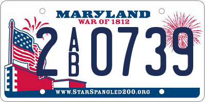 MD license plate 2AB0739