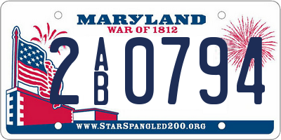 MD license plate 2AB0794