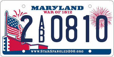 MD license plate 2AB0810