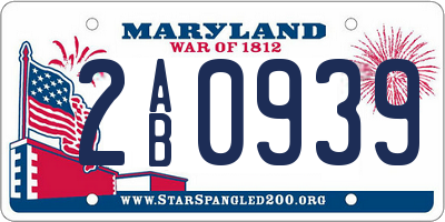 MD license plate 2AB0939
