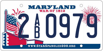 MD license plate 2AB0979