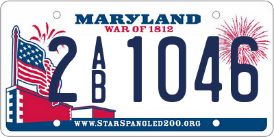 MD license plate 2AB1046
