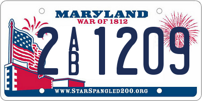 MD license plate 2AB1209