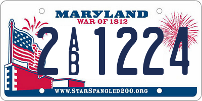 MD license plate 2AB1224