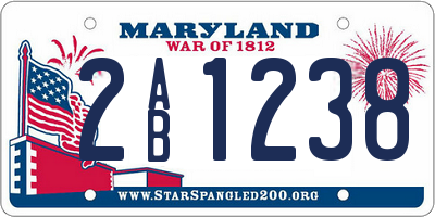 MD license plate 2AB1238