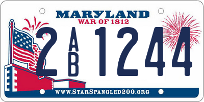 MD license plate 2AB1244