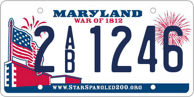 MD license plate 2AB1246