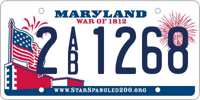 MD license plate 2AB1268