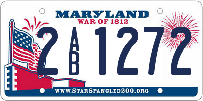 MD license plate 2AB1272